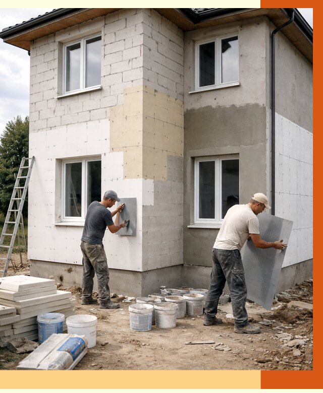 Утепление дома из газобетона в Альметьевске от 4360 руб./м² — заказать у ТепломастерЛьм